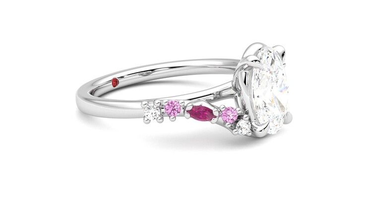 Taylor & Hart Avalon Oval Engagement Ring 360 degree image 7