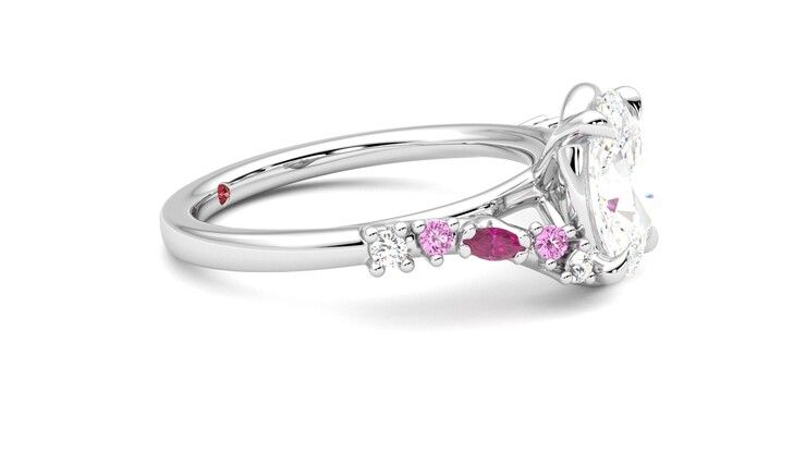 Taylor & Hart Avalon Oval Engagement Ring 360 degree image 8