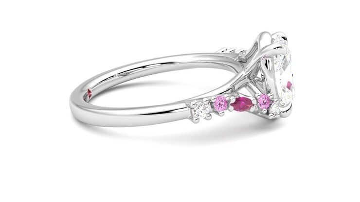 Taylor & Hart Avalon Oval Engagement Ring 360 degree image 9
