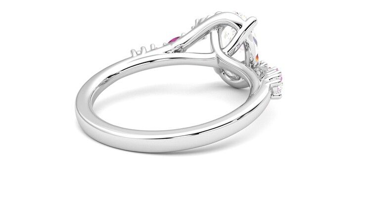 Taylor & Hart Avalon Oval Engagement Ring 360 degree image 13