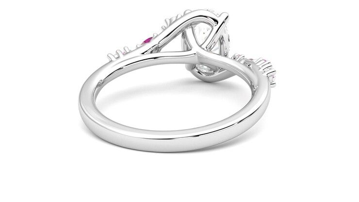 Taylor & Hart Avalon Oval Engagement Ring 360 degree image 14