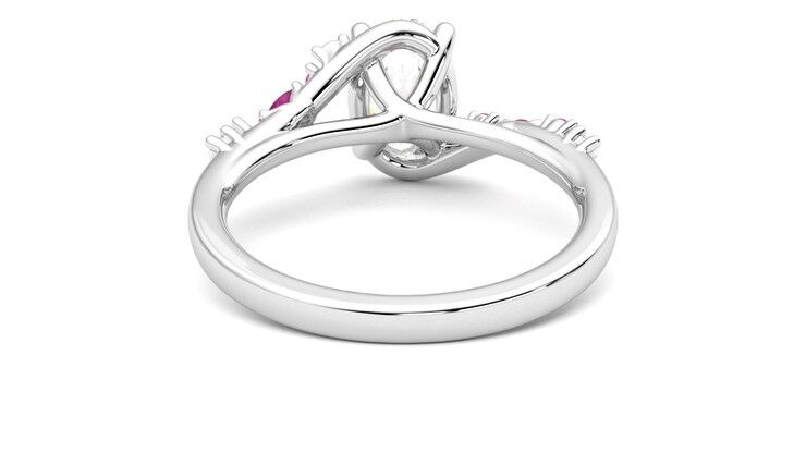 Taylor & Hart Avalon Oval Engagement Ring 360 degree image 15