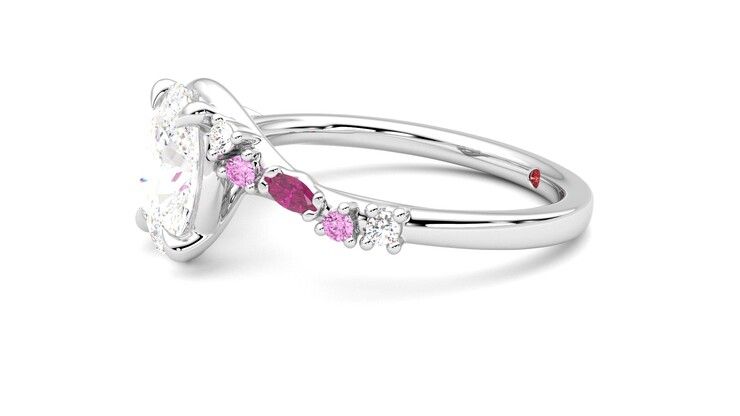 Taylor & Hart Avalon Oval Engagement Ring 360 degree image 22