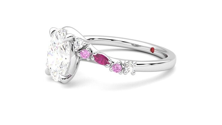 Taylor & Hart Avalon Oval Engagement Ring 360 degree image 23