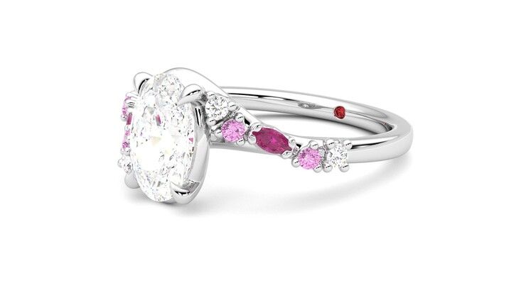 Taylor & Hart Avalon Oval Engagement Ring 360 degree image 24