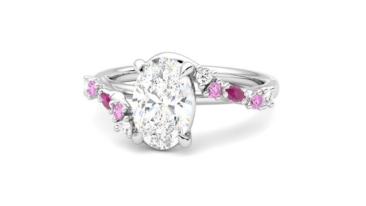 Taylor & Hart Avalon Oval Engagement Ring 360 degree image 27