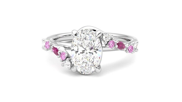 Taylor & Hart Avalon Oval Engagement Ring 360 degree image 28