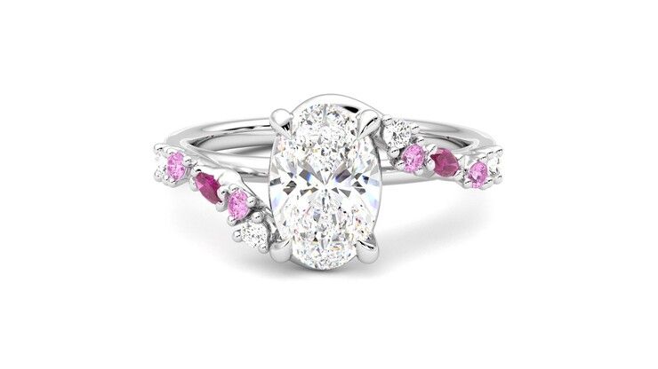 Taylor & Hart Avalon Oval Engagement Ring 360 degree image 29