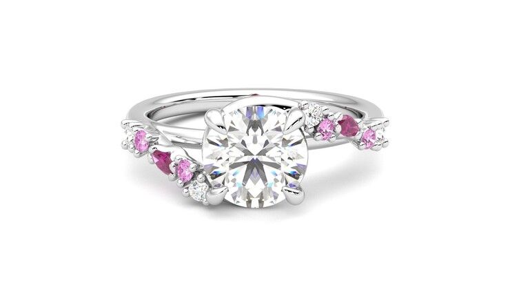Taylor & Hart Avalon Round Engagement Ring 360 degree image 0