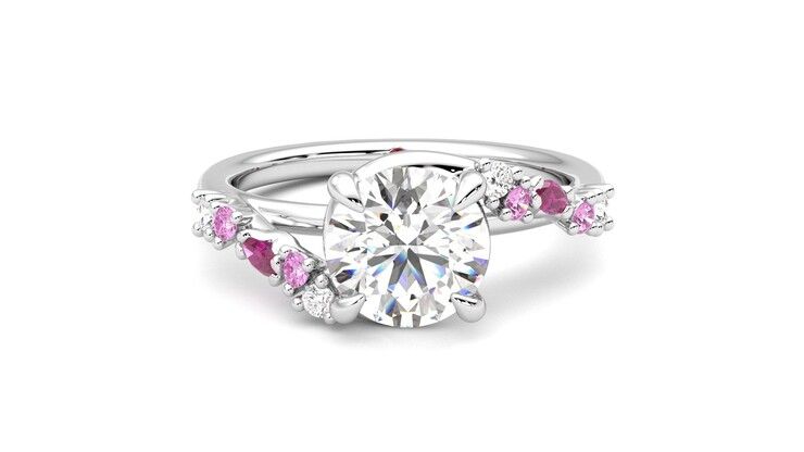 Taylor & Hart Avalon Round Engagement Ring 360 degree image 1