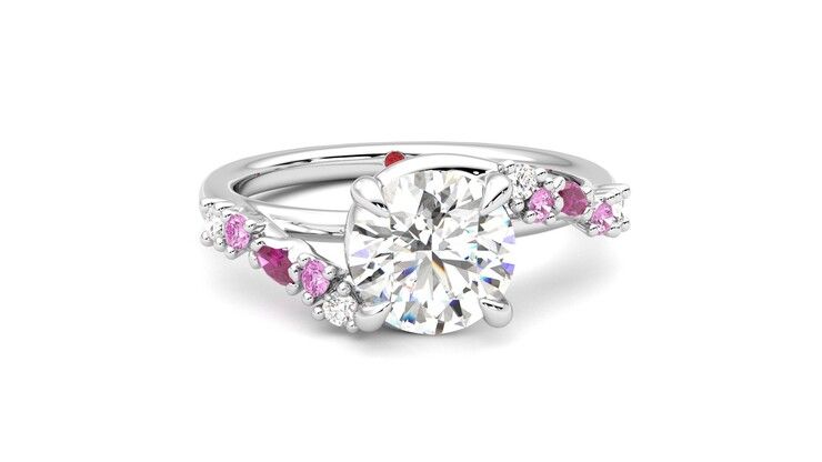 Taylor & Hart Avalon Round Engagement Ring 360 degree image 2
