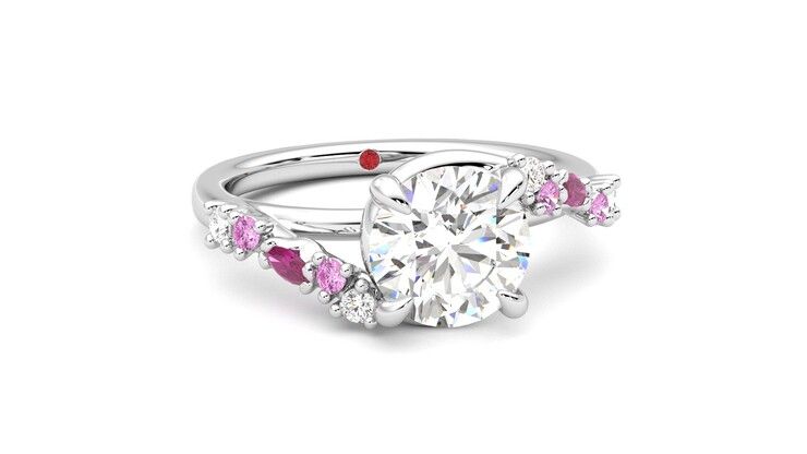 Taylor & Hart Avalon Round Engagement Ring 360 degree image 3
