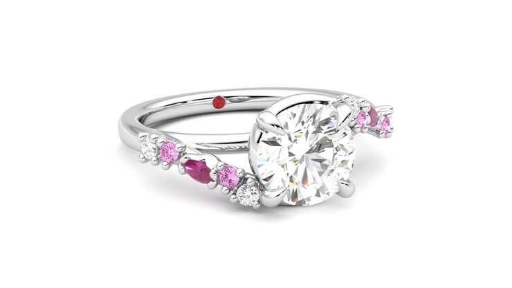 Taylor & Hart Avalon Round Engagement Ring 360 degree image 4