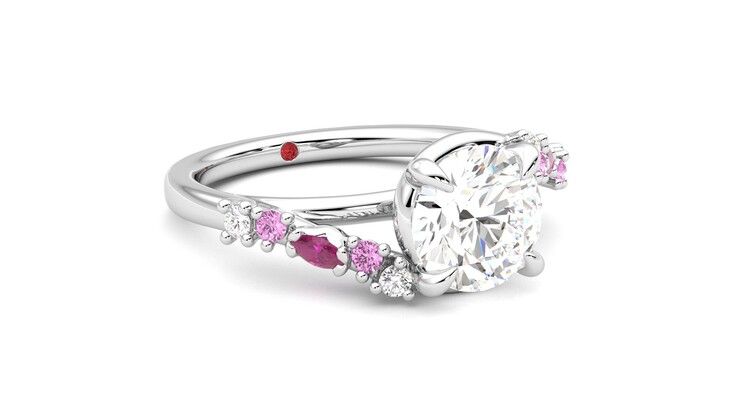 Taylor & Hart Avalon Round Engagement Ring 360 degree image 5