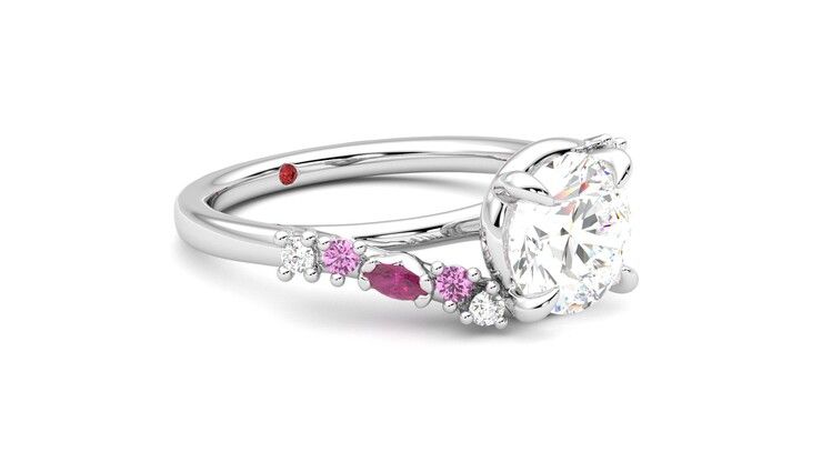 Taylor & Hart Avalon Round Engagement Ring 360 degree image 6