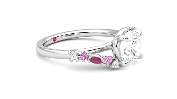 Taylor & Hart Avalon Round Engagement Ring 360 degree image 7