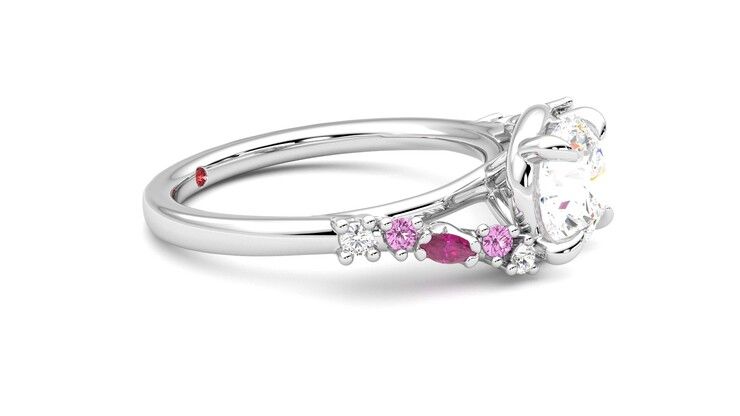 Taylor & Hart Avalon Round Engagement Ring 360 degree image 8