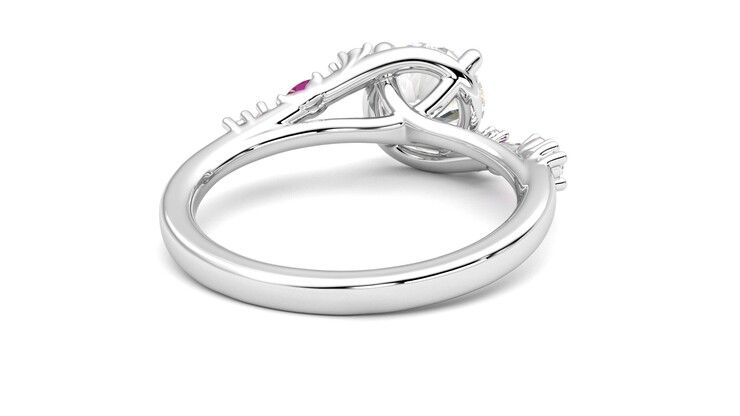 Taylor & Hart Avalon Round Engagement Ring 360 degree image 14