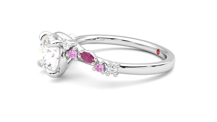 Taylor & Hart Avalon Round Engagement Ring 360 degree image 22