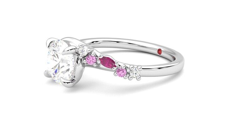 Taylor & Hart Avalon Round Engagement Ring 360 degree image 23