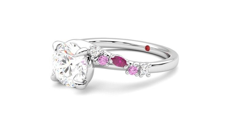 Taylor & Hart Avalon Round Engagement Ring 360 degree image 24