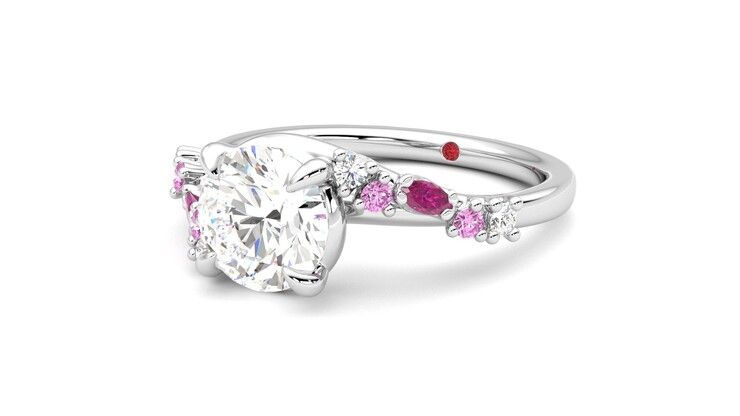 Taylor & Hart Avalon Round Engagement Ring 360 degree image 25