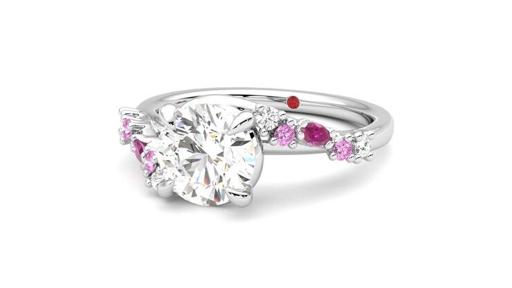 Taylor & Hart Avalon Round Engagement Ring 360 degree image 26