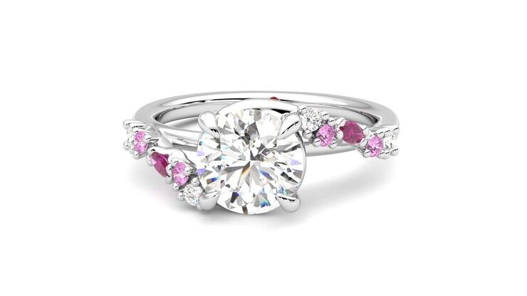 Taylor & Hart Avalon Round Engagement Ring 360 degree image 28