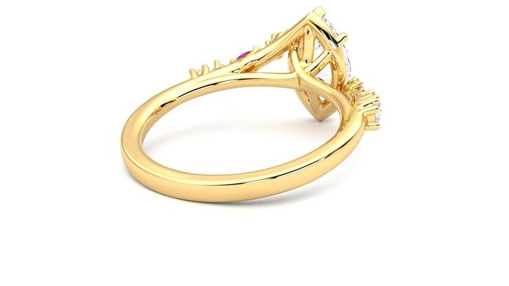 Taylor & Hart Avalon Marquise Engagement Ring 360 degree image 13
