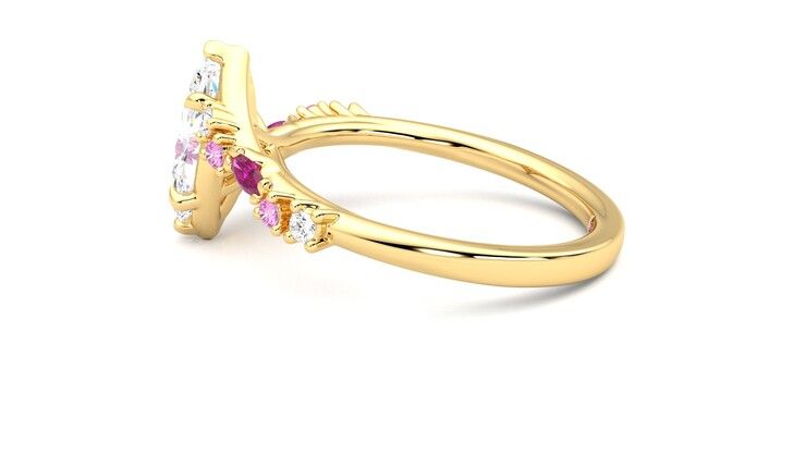 Taylor & Hart Avalon Marquise Engagement Ring 360 degree image 20