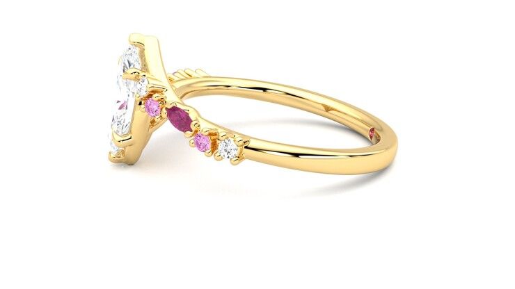 Taylor & Hart Avalon Marquise Engagement Ring 360 degree image 21
