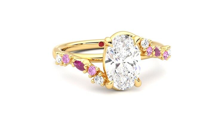 Taylor & Hart Avalon Oval Engagement Ring 360 degree image 3