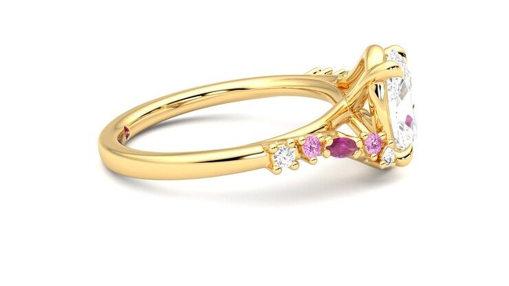 Taylor & Hart Avalon Oval Engagement Ring 360 degree image 9