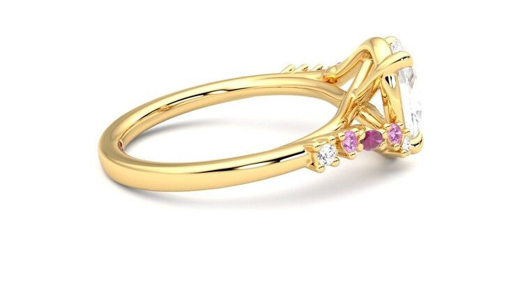 Taylor & Hart Avalon Oval Engagement Ring 360 degree image 10