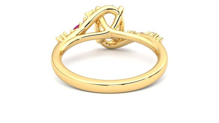 Taylor & Hart Avalon Oval Engagement Ring 360 degree image 15