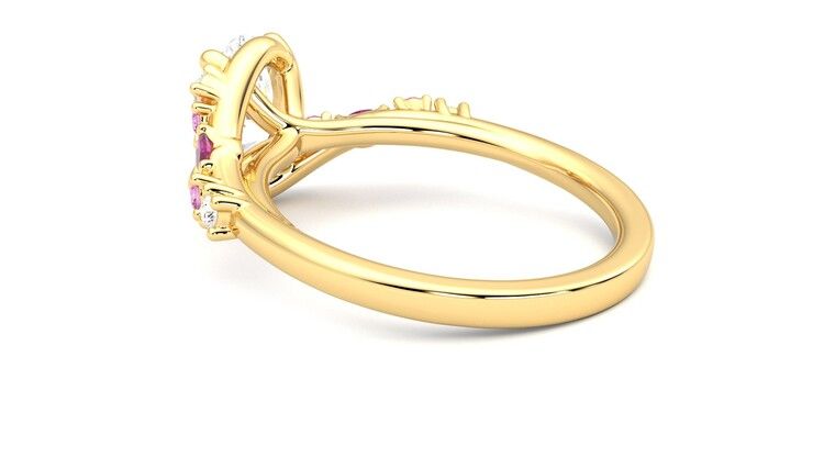 Taylor & Hart Avalon Oval Engagement Ring 360 degree image 18