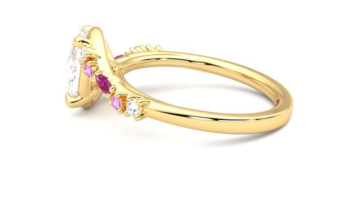 Taylor & Hart Avalon Oval Engagement Ring 360 degree image 20