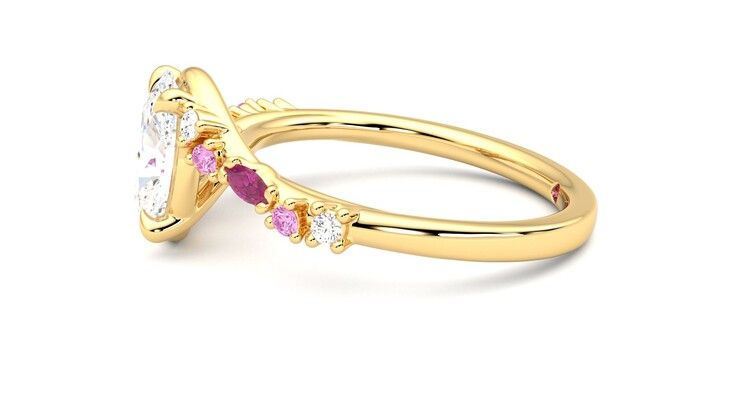 Taylor & Hart Avalon Oval Engagement Ring 360 degree image 21
