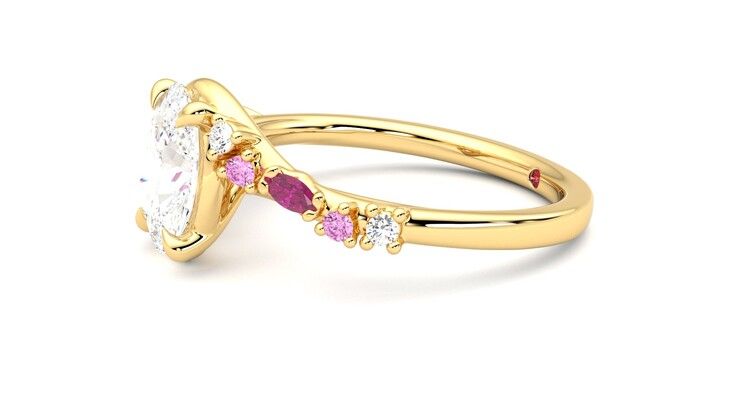 Taylor & Hart Avalon Oval Engagement Ring 360 degree image 22