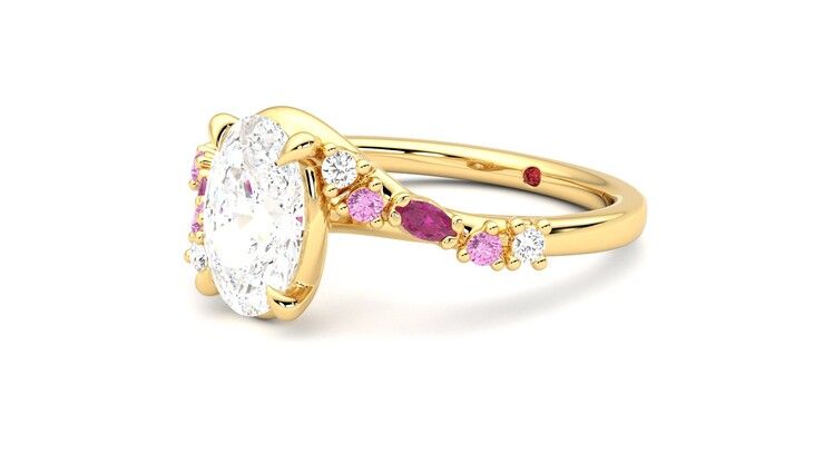 Taylor & Hart Avalon Oval Engagement Ring 360 degree image 24