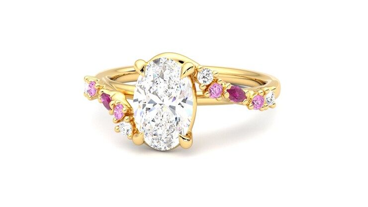 Taylor & Hart Avalon Oval Engagement Ring 360 degree image 27
