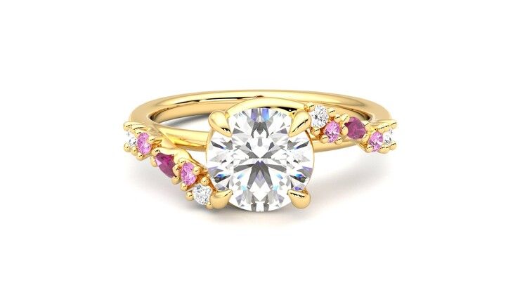 Taylor & Hart Avalon Round Engagement Ring 360 degree image 0