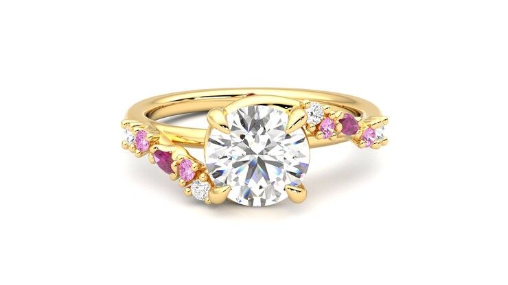 Taylor & Hart Avalon Round Engagement Ring 360 degree image 1