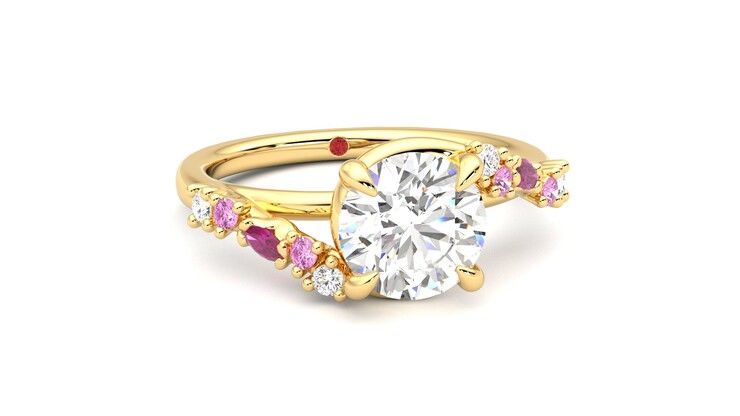 Taylor & Hart Avalon Round Engagement Ring 360 degree image 3