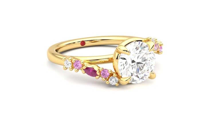 Taylor & Hart Avalon Round Engagement Ring 360 degree image 5