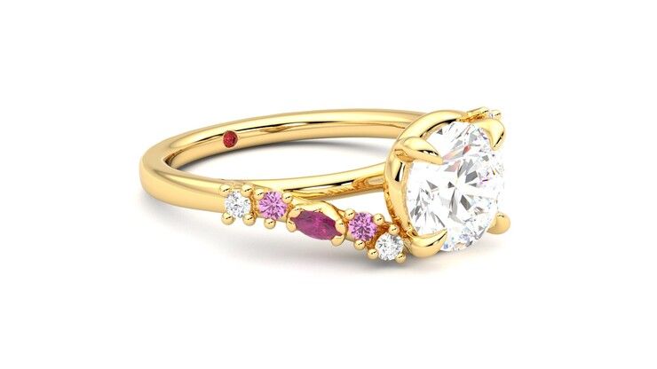 Taylor & Hart Avalon Round Engagement Ring 360 degree image 6