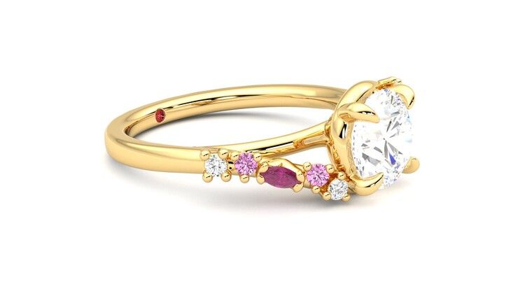 Taylor & Hart Avalon Round Engagement Ring 360 degree image 7