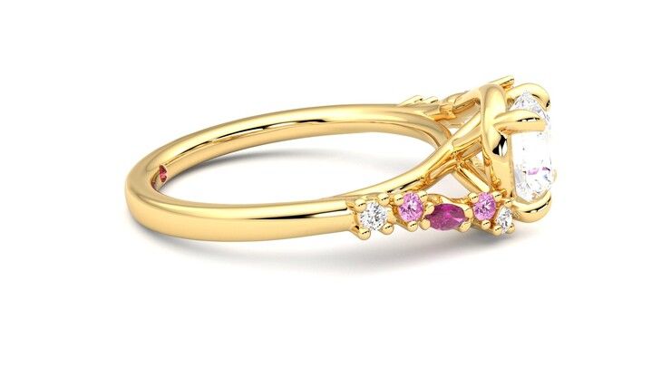 Taylor & Hart Avalon Round Engagement Ring 360 degree image 9