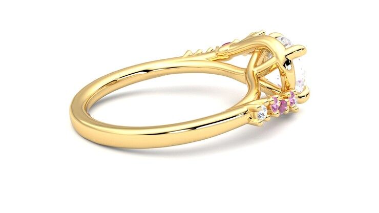 Taylor & Hart Avalon Round Engagement Ring 360 degree image 11