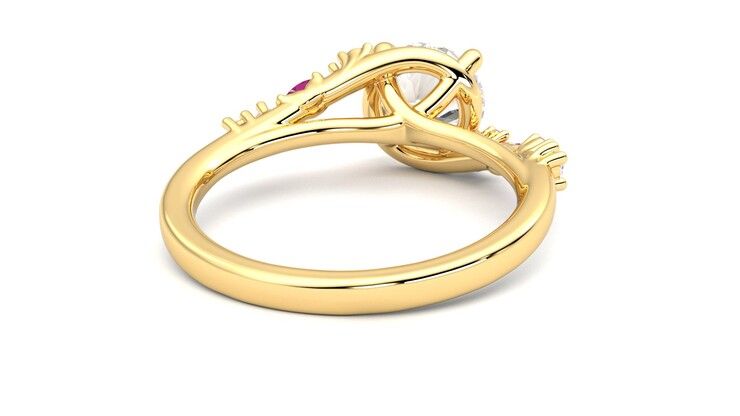 Taylor & Hart Avalon Round Engagement Ring 360 degree image 14